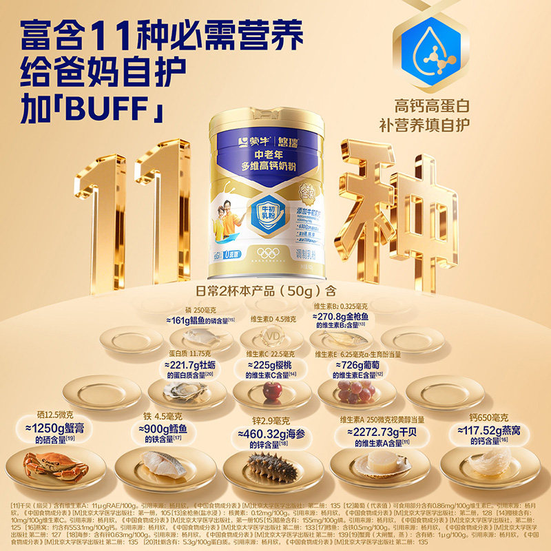 【到手124】蒙牛中老年多维高钙奶粉2罐