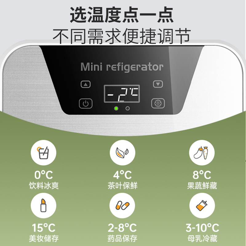 EOS迷你小冰箱小型家用学生宿舍车载冰箱胰岛素冷藏盒冷冻小冰柜 - 图3