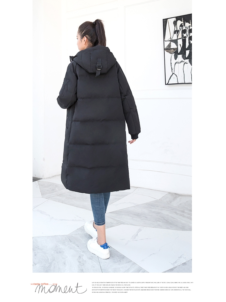 寒思羽绒服新款女过膝中长款冬新款韩版鸭绒连帽外套工装包邮8058