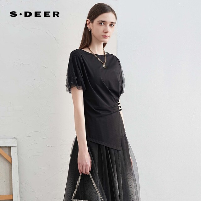 S.deer retro buttoned ຕາຫນ່າງສະຫມໍ່າສະເຫມີເສື້ອທີເຊີດ