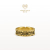 MONOLOGUE Monologue Black Gold Retro Gold Pure Gold Film Love Ring Couple Ring Send Chinese Valentine's Day Gift