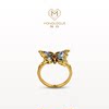 MONOLOGUE Monologue Northern Latitude Ancient Babylonian Streamer Butterfly Retro Gold Ring MR1554 Birthday Gift