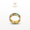 Chow Tai Fook monologue vintage gold ring