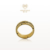 MONOLOGUE Monologue Black Gold Retro Gold Pure Gold Film Love Ring Couple Ring Send Chinese Valentine's Day Gift