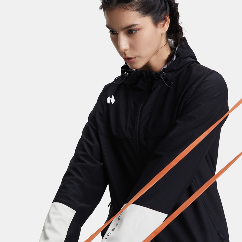 hotsuit后秀暴汗套装2025冬季女士运动健身房锻炼跑步长款连帽y - 图0