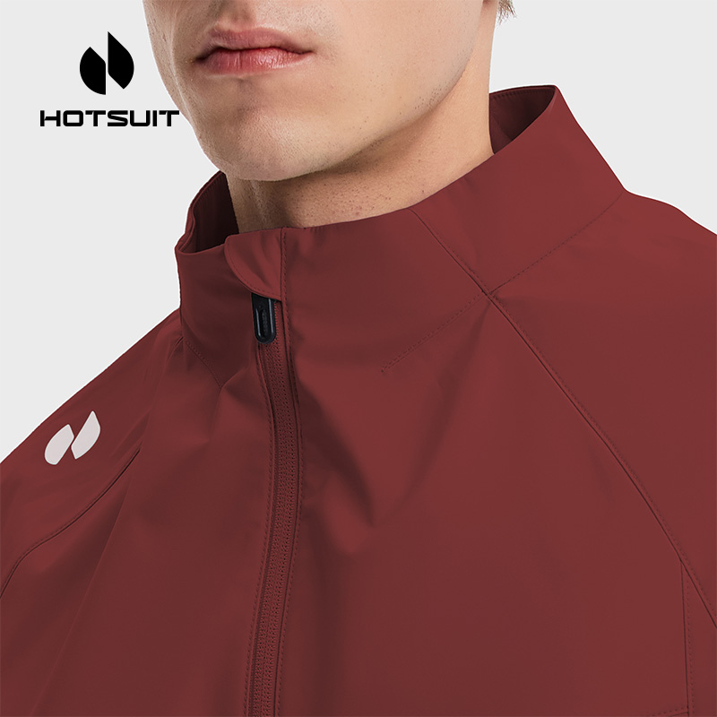 hotsuit后秀运动风衣男士2025秋冬立领防风透气梭织夹克加绒外套