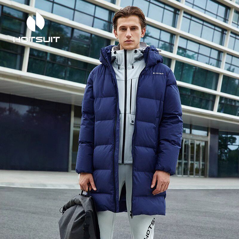 hotsuit后秀羽绒服男2025秋冬新款户外防风保暖加厚连帽长款外套