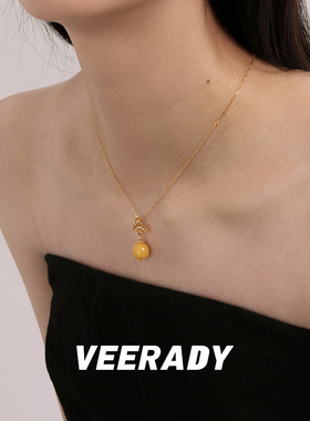 薇拉蒂S925纯银蜜蜡项链