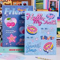 American retro classmates record elementary school students sixth grade high face value girl small crowd high level sense detachable loose-leaf notebook