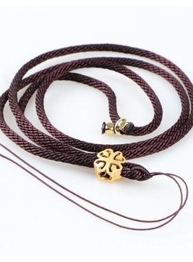 粗款八股绳玉佩手工编织项链绳子黄金佛牌吊坠绳翡翠绳子脖子挂绳