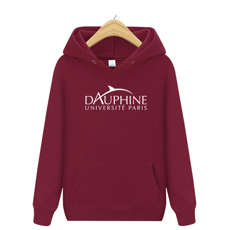 Université Paris Dauphine巴黎第九大学校服卫衣冬季加厚连帽衫 - 图2