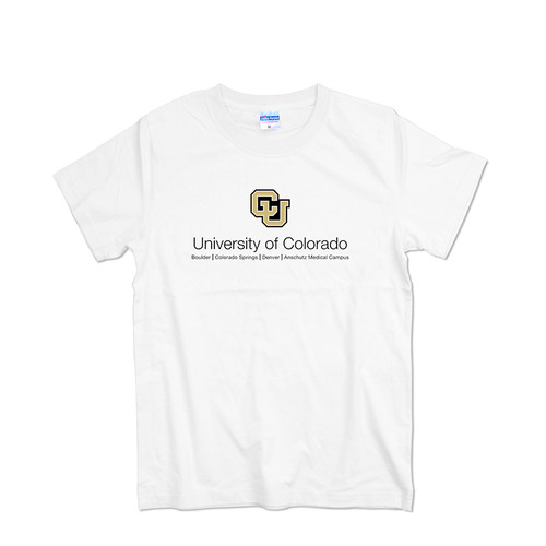 Colorado 科罗拉多大学T恤夏季短袖精梳棉男女情侣上衣班服打底衫 - 图0