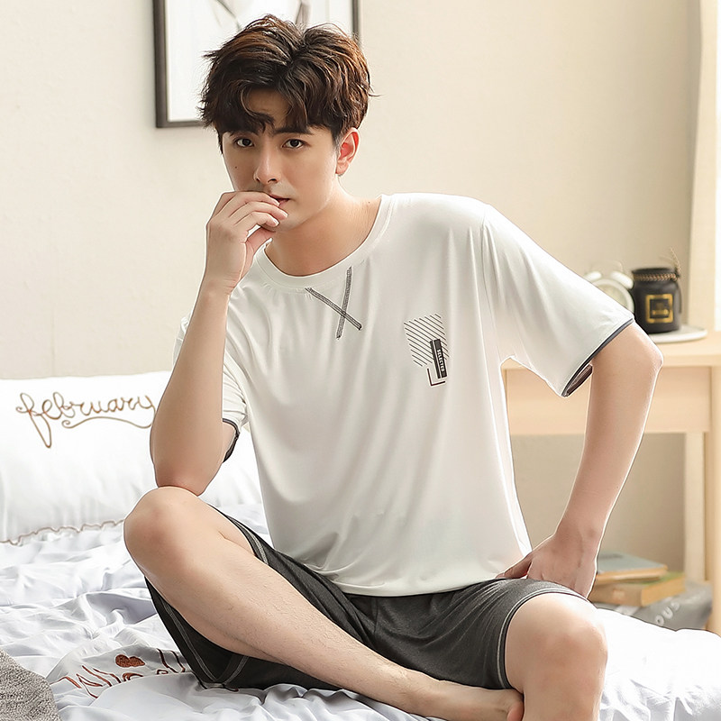 夏季短袖短裤莫代尔休闲男士睡衣 爱雅伴睡衣/家居服套装