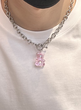 透明亚克力小熊男女情侣