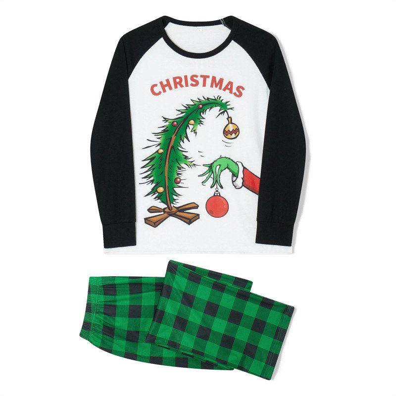 Christmas pajamas pyjamas family set睡衣跨境圣诞节亲子家居服 - 图0