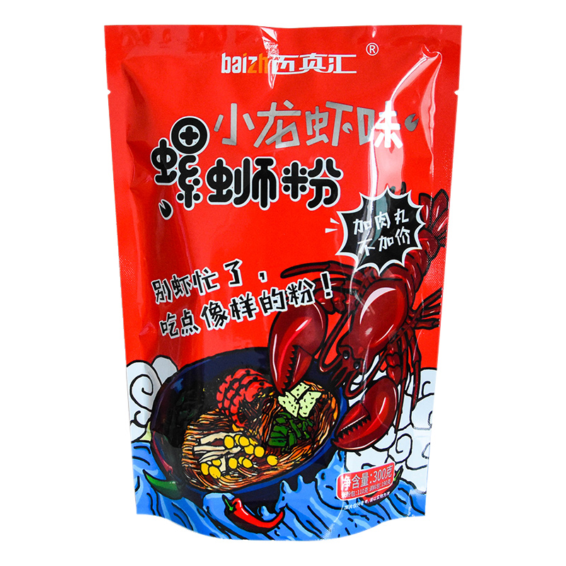 百真汇小龙虾螺蛳粉300g*3袋柳州正宗特产美食方便速食米线螺丝粉-图3