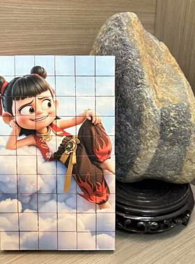 新款桌面摆件装饰磁性拼图模哪吒周边6面高清图片益智魔方玩具