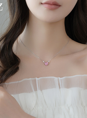 爱心项链女2023年爆款锁骨链