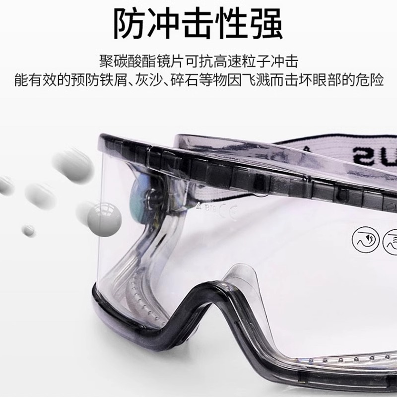 护目镜防风沙防雾劳保防飞溅工业防护风镜骑行骑车防尘粉尘眼镜男 - 图1
