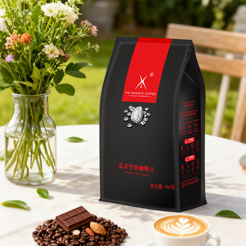 咖啡豆商用1KG意式拼配重度烘培无酸油脂王美式牛奶研磨黑咖啡粉,淘宝优惠券,粉丝福利购,淘宝优惠卷