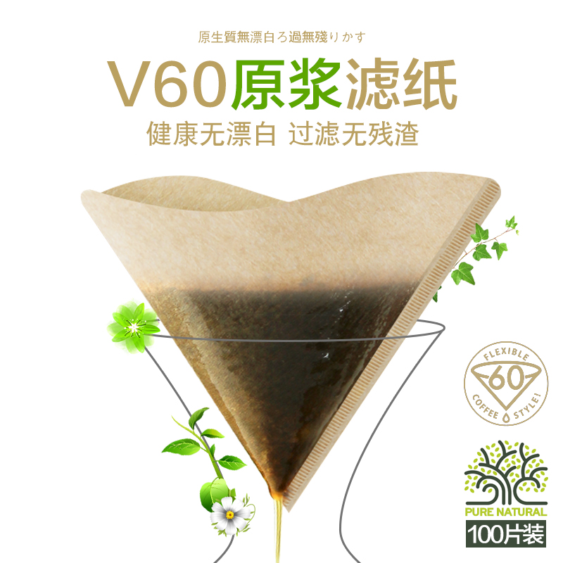 咖啡滤纸挂耳手冲壶滴漏式V60美式机器进口无纺布耳挂咖啡过滤袋-图2