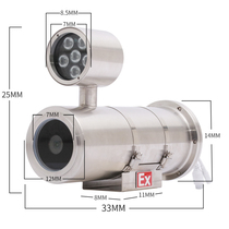 Infrared explosion protection camera machine 304 mining stainless steel explosion protection shroud 5 million Haikang network machine monitor complete machine