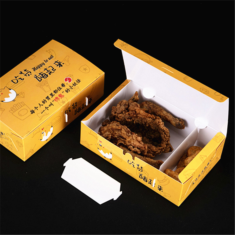 韩式炸鸡打包外卖纸盒一次性鸡排鸡翅盒全鸡整鸡套餐盒子外卖加厚-图1
