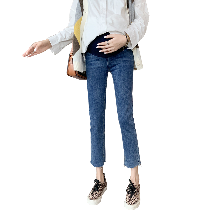 外穿宽松高腰直筒显瘦孕妇孕妇裤子 酷贝尔母婴孕妇直筒裤