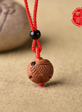 桃木铃铛虎头鞋宝宝新生儿项链