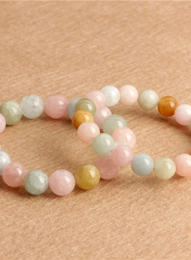 海蓝宝日韩风天然摩根石送女友