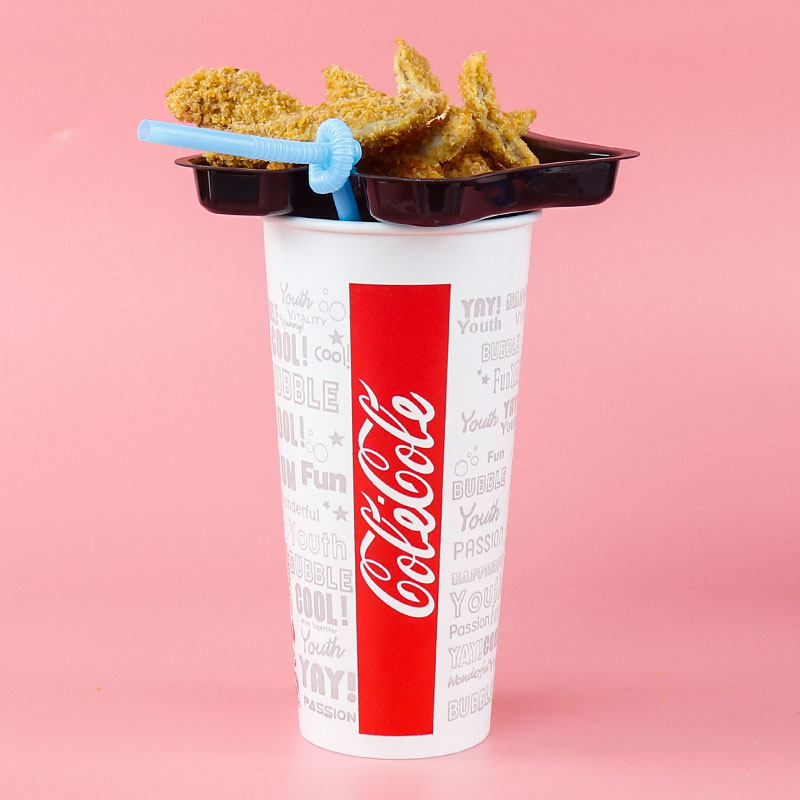 一次性网红可乐炸鸡杯托薯条冰淇淋小吃杯冒烟饮品杯可乐鸡排纸杯,淘宝优惠券,粉丝福利购,淘宝优惠卷
