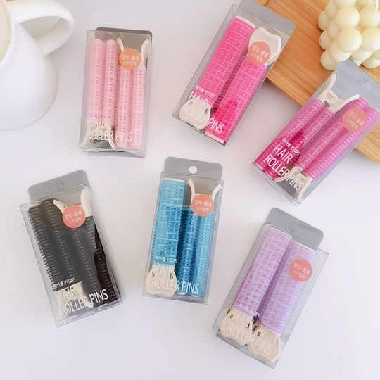 Curling iron for fluffy hair with bangs on top of head