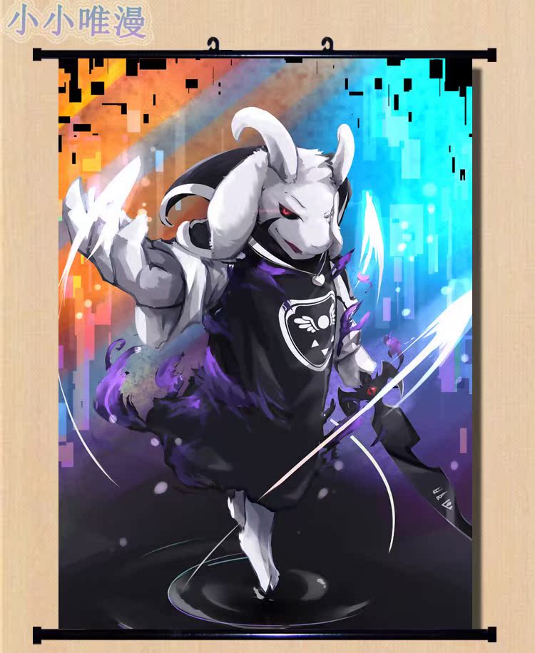 Undertale传说之下Frisk Toriel Sans Undyne挂画海报卷轴壁画3 - 图0