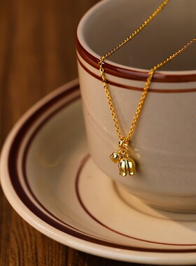 纯银铃兰花项链不掉色女轻奢小众高级感锁骨链简约设计吊坠饰品