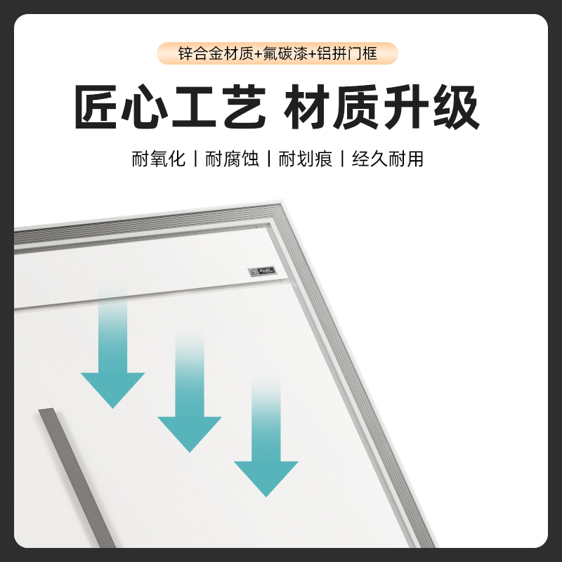 星月神甲级家用防盗入户门奶白漆隔音人脸识别智能锁子母门1008 - 图0