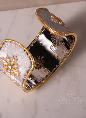 布契拉丝意大利S925银复古手镯