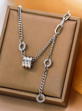 钛钢小蛮腰项链女不掉色潮酷高级