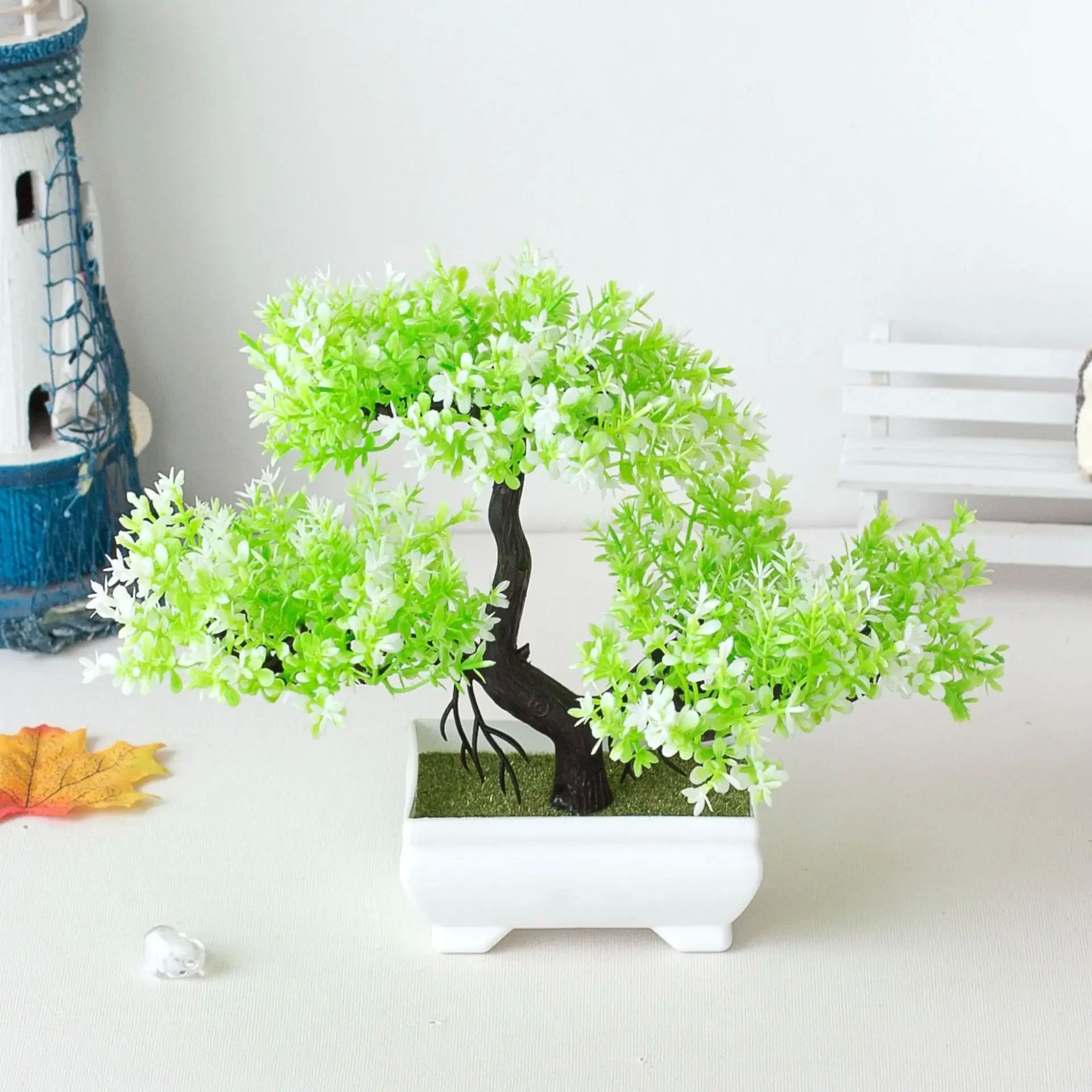 Artificial Plant Bonsai Plastic Small Tree Pot Fake Plant Fl - 图3