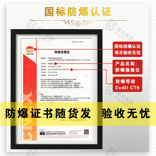 海康机芯摄像机网络高清红外送支架软管304不锈钢护罩防爆摄像头 - 图0