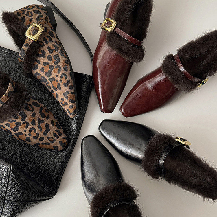 方头内增高TPR(牛筋）胶粘工艺人造短毛绒深口单鞋,淘宝优惠券,粉丝福利购,淘宝优惠卷