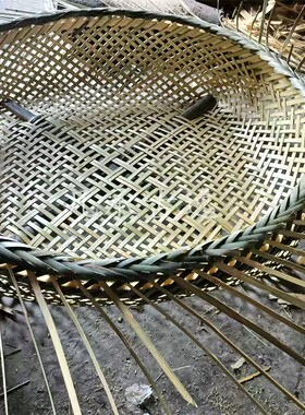 贵州纯手工竹编10毫米粗孔竹筛子收纳筐农家油菜豆腐卤肉碳筛子