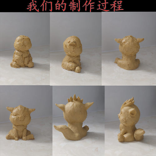 萌宠动物手办模型制作精雕油泥作品摆件泥雕泥塑定做美国油土雕刻 - 图0