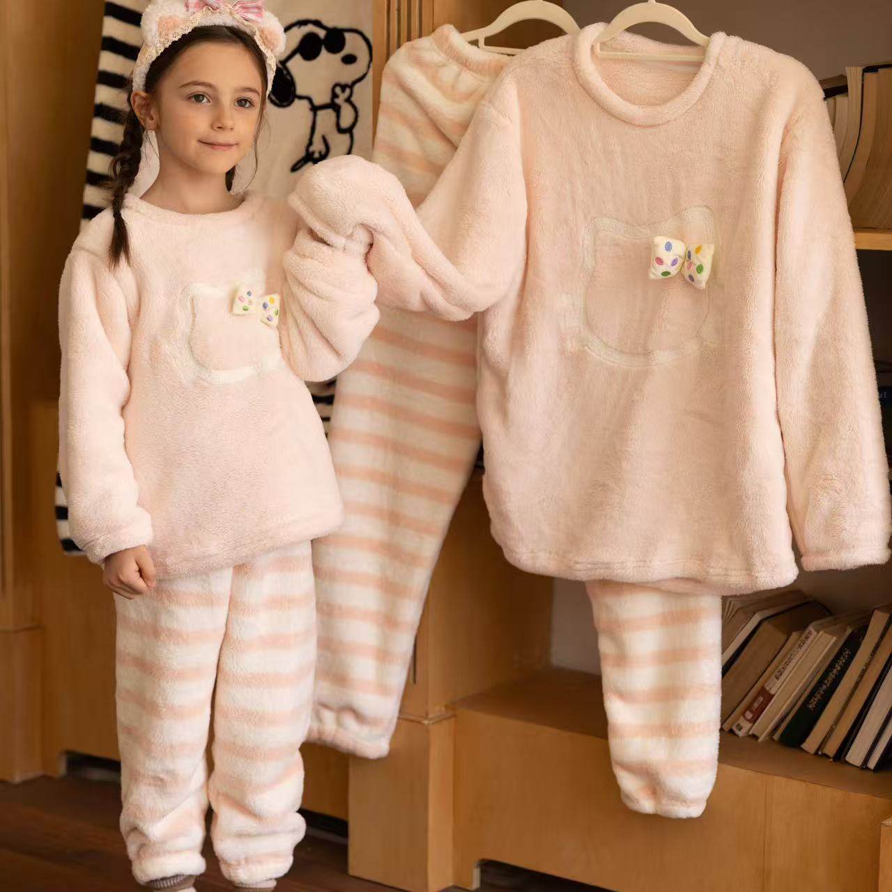 亲子装 | 超软毛茸茸卡通睡衣25478-AKC,淘宝优惠券,粉丝福利购,淘宝优惠卷