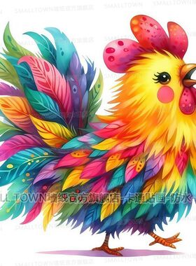 可爱卡通彩色小鸡贴画房间墙贴门