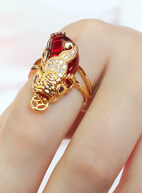 貔貅招财新款包邮开口戒指