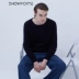 Snyfford cashmere áo len nam cổ tròn tinh khiết cashmere dày xoắn xoắn áo len dài tay mùa thu và áo len mùa đông - Áo len Cashmere áo oversize nam Áo len Cashmere