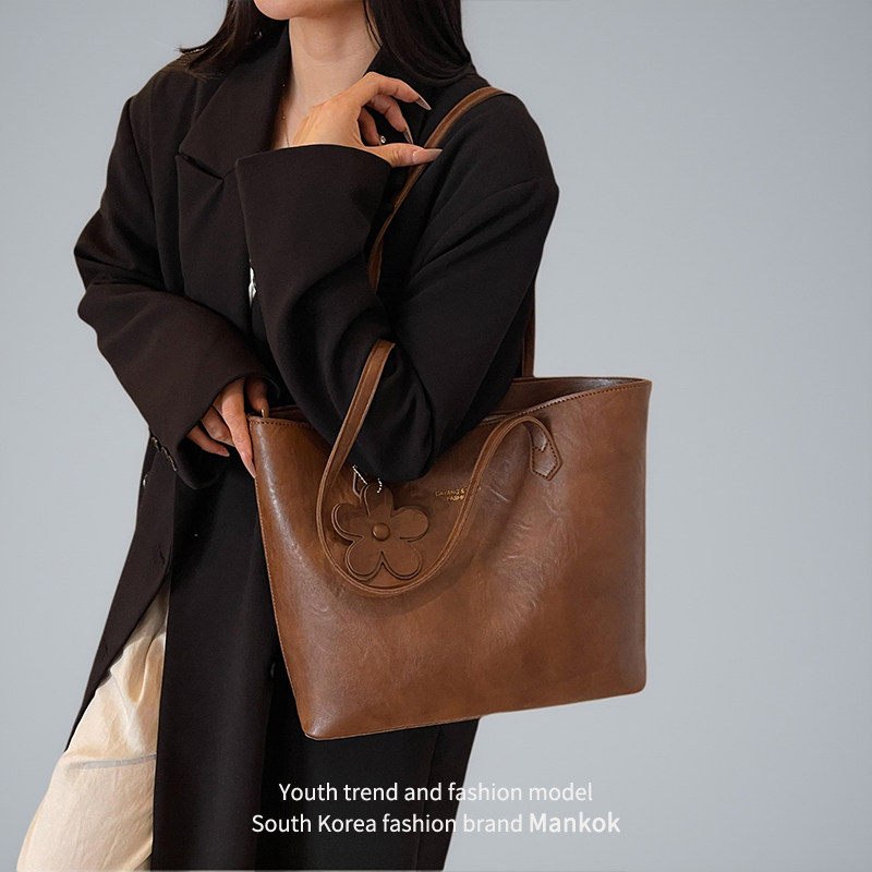 Mankok复古红色大包包女潮结婚新娘包伴娘包大容量通勤单肩托特包,淘宝优惠券,粉丝福利购,淘宝优惠卷