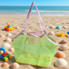 Beach toy storage bag mesh bag children's toy bag travel beach bag seaside storage bag large capacity folding bag