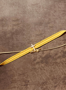 vikiko十字架黄色系女生手绳