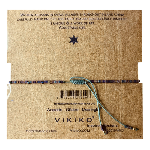 VIKIKO【珍珠】埃及彩绘个性百搭极细情侣饰品珠串珍珠小手链混搭 - 图0